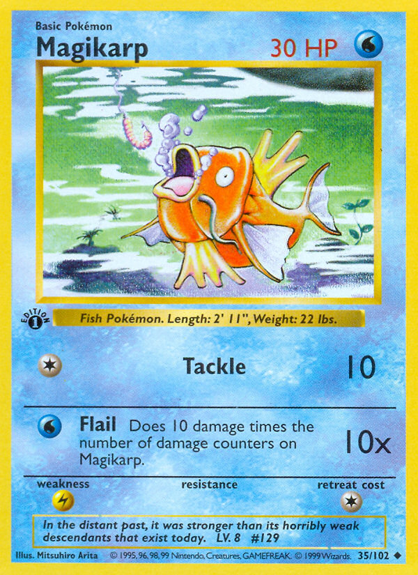 Magikarp (35/102) (Shadowless) [Base Set 1st Edition] | Galaxy Games LLC