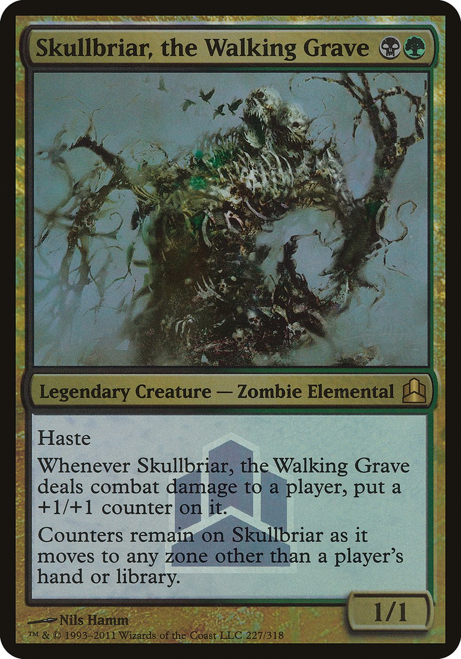 Skullbriar, the Walking Grave (Launch) (Oversized) [Commander 2011 Oversized] | Galaxy Games LLC