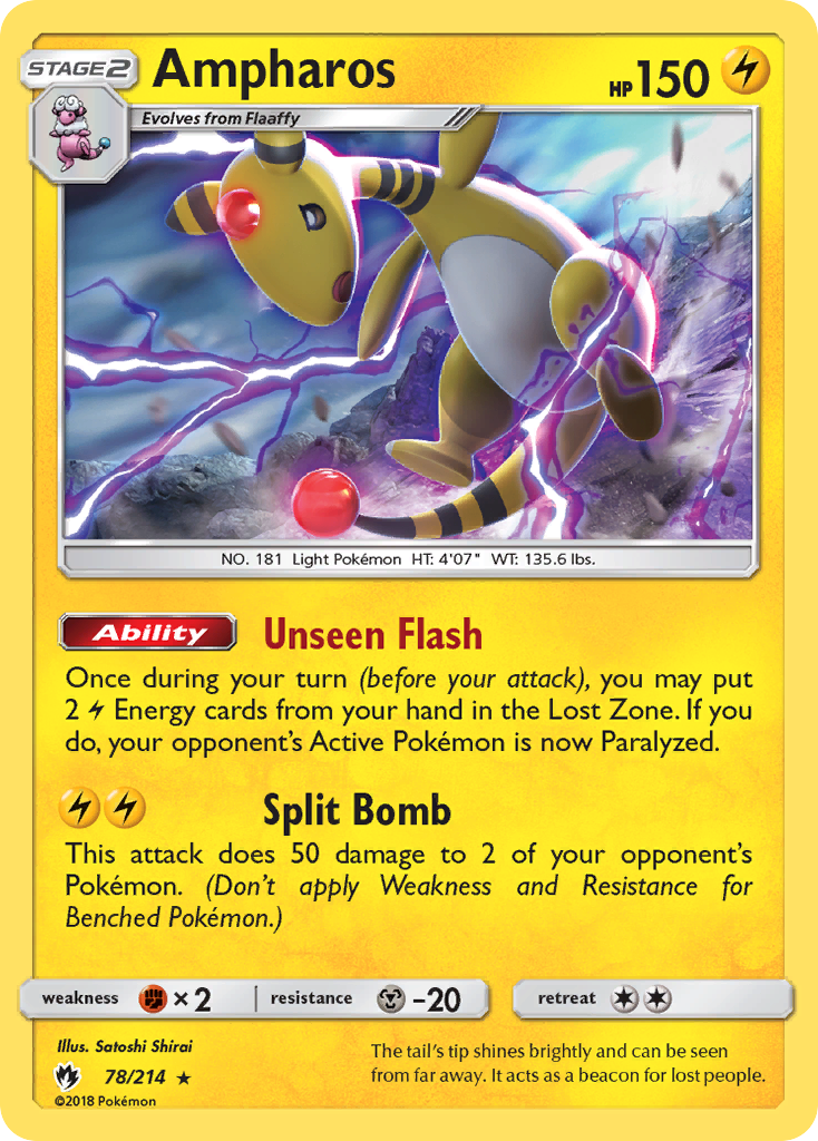 Ampharos (78/214) [Sun & Moon: Lost Thunder] | Galaxy Games LLC