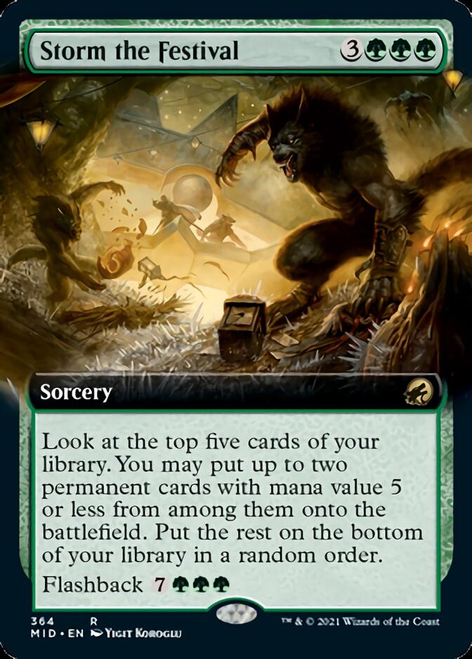 Storm the Festival (Extended Art) [Innistrad: Midnight Hunt] | Galaxy Games LLC