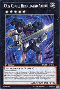 CXyz Comics Hero Legend Arthur [NUMH-EN042] Secret Rare | Galaxy Games LLC