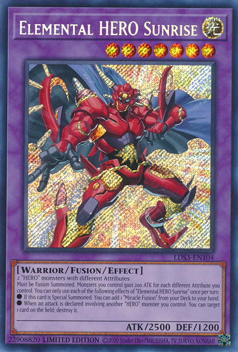 Elemental HERO Sunrise [LDS3-EN104] Secret Rare | Galaxy Games LLC