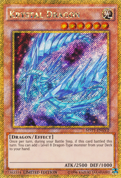 Krystal Dragon [MVP1-ENGV2] Gold Secret Rare | Galaxy Games LLC