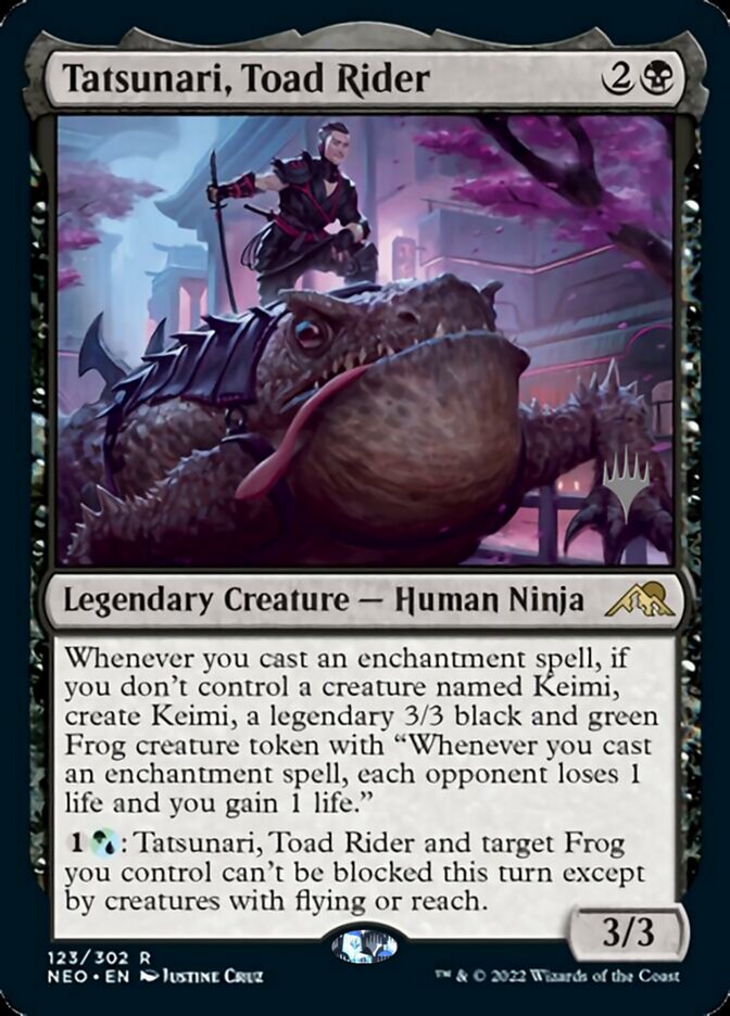 Tatsunari, Toad Rider (Promo Pack) [Kamigawa: Neon Dynasty Promos] | Galaxy Games LLC