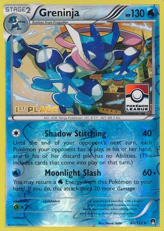 Greninja (40/122) (League Promo 1st Place) [XY: BREAKpoint] | Galaxy Games LLC