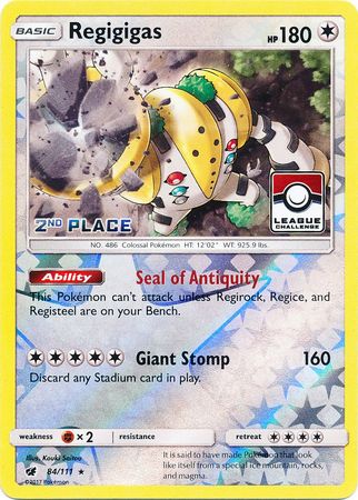 Regigigas (84/111) (League Promo 2nd Place) [Sun & Moon: Crimson Invasion] | Galaxy Games LLC