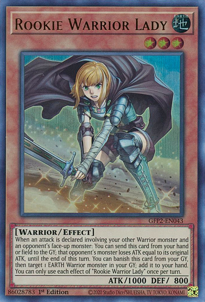 Rookie Warrior Lady [GFP2-EN043] Ultra Rare | Galaxy Games LLC