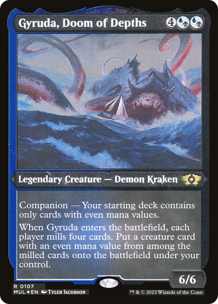 Gyruda, Doom of Depths (Foil Etched) [Multiverse Legends] | Galaxy Games LLC