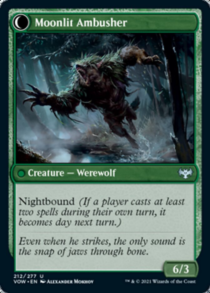 Oakshade Stalker // Moonlit Ambusher [Innistrad: Crimson Vow] | Galaxy Games LLC