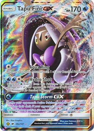 Tapu Fini GX (39/147) (Alternate card) (Jumbo Card) [Sun & Moon: Burning Shadows] | Galaxy Games LLC