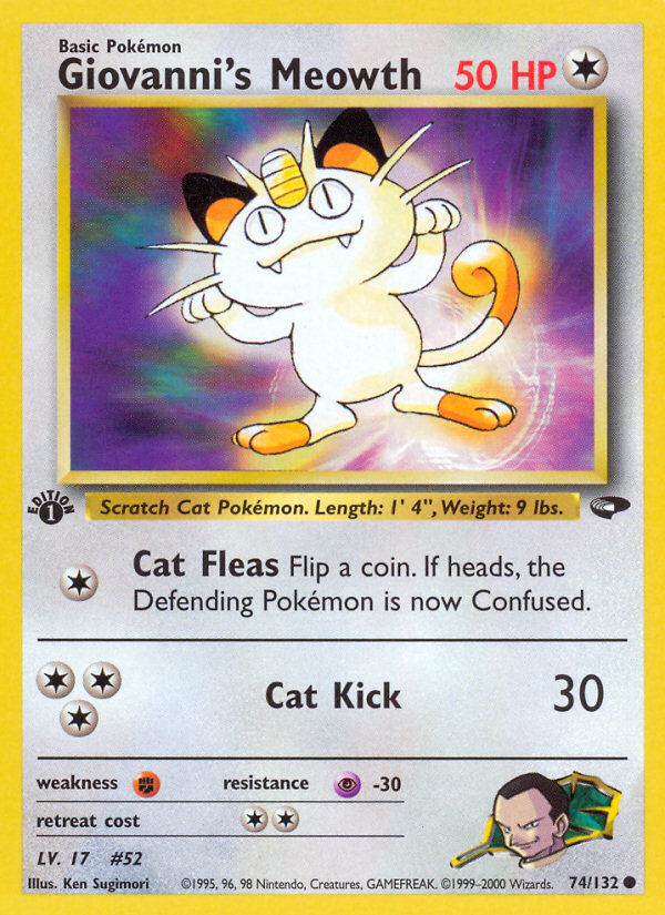 Giovanni's Meowth (74/132) [Gym Challenge 1st Edition] | Galaxy Games LLC