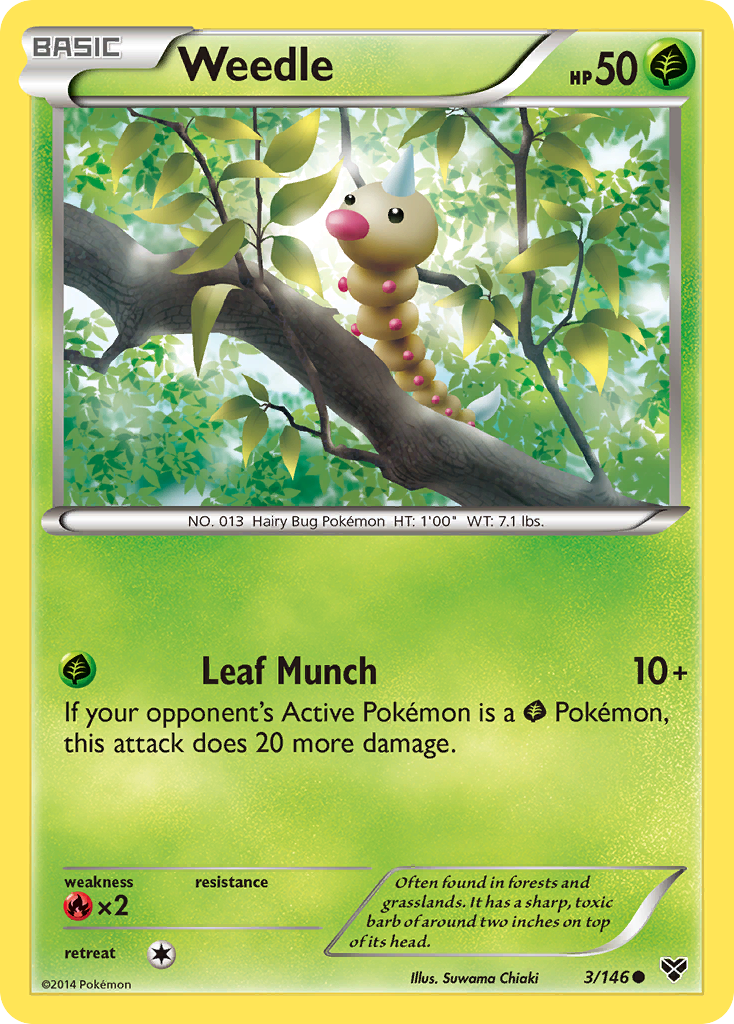 Weedle (3/146) [XY: Base Set] | Galaxy Games LLC