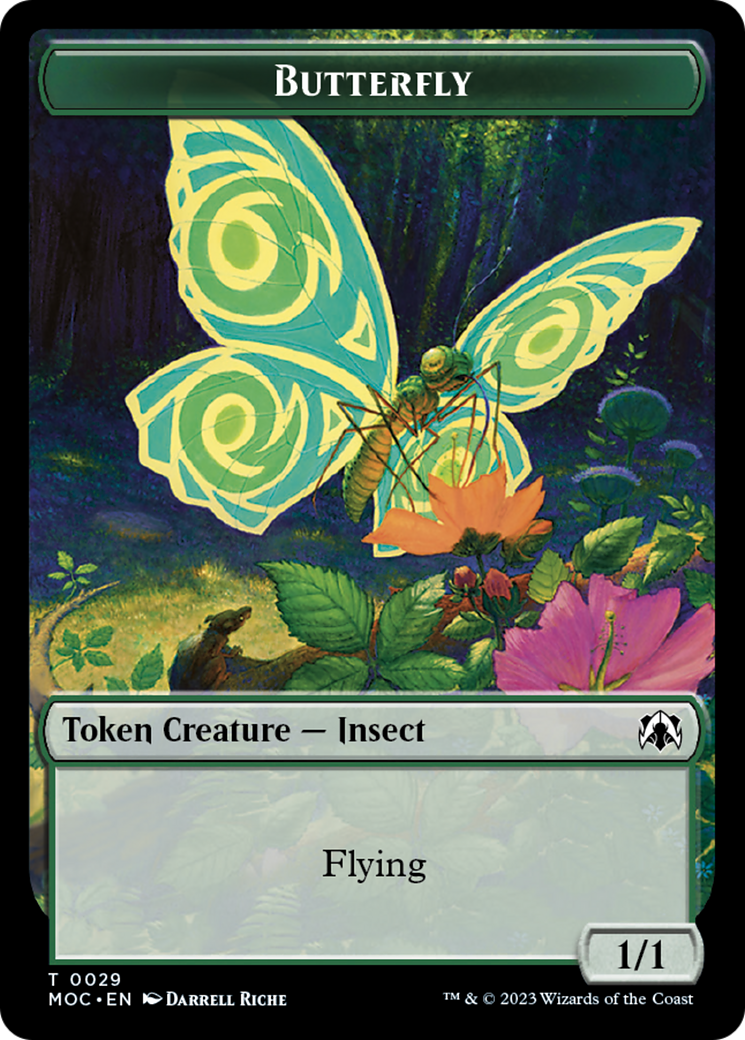 Butterfly // City's Blessing Double-Sided Token [March of the Machine Commander Tokens] | Galaxy Games LLC