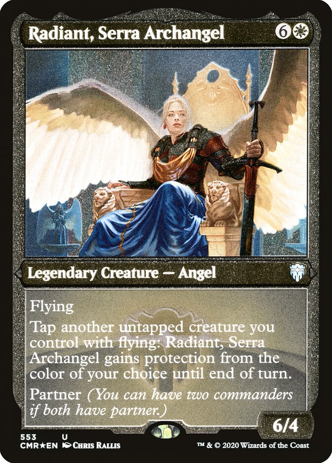 Radiant, Serra Archangel (Etched) [Commander Legends] | Galaxy Games LLC