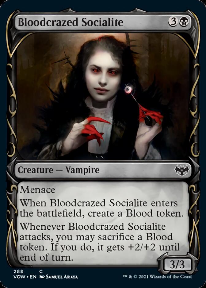 Bloodcrazed Socialite (Showcase Fang Frame) [Innistrad: Crimson Vow] | Galaxy Games LLC