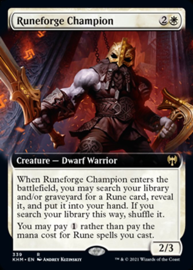 Runeforge Champion (Extended Art) [Kaldheim] | Galaxy Games LLC