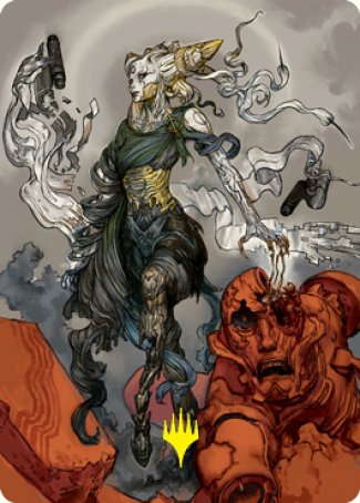 Tamiyo, Compleated Sage Art Card (Gold-Stamped Signature) [Kamigawa: Neon Dynasty Art Series] | Galaxy Games LLC