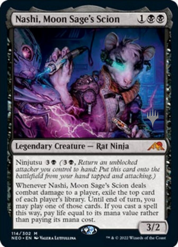 Nashi, Moon Sage's Scion (Promo Pack) [Kamigawa: Neon Dynasty Promos] | Galaxy Games LLC