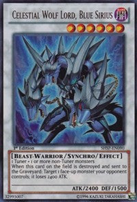 Celestial Wolf Lord, Blue Sirius [SHSP-EN090] Ultra Rare | Galaxy Games LLC