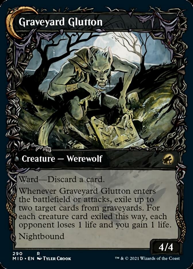 Graveyard Trespasser // Graveyard Glutton (Showcase Equinox) [Innistrad: Midnight Hunt] | Galaxy Games LLC