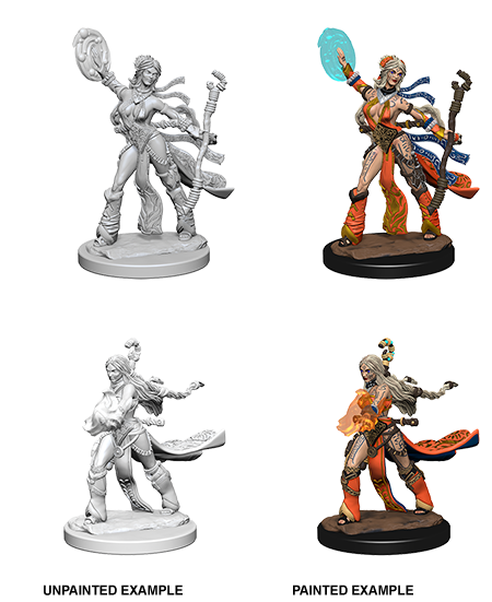 Pathfinder Deep Cuts Unpainted Minis: Human Female Sorcerer | Galaxy Games LLC