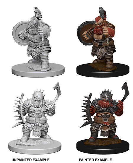 Pathfinder Deep Cuts Unpainted Miniatures: Dwarf Male Barbarian | Galaxy Games LLC