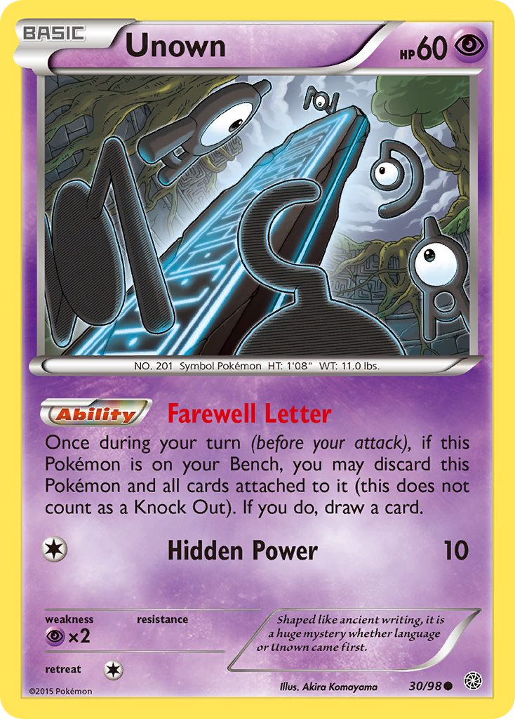 Unown (30/98) [XY: Ancient Origins] | Galaxy Games LLC