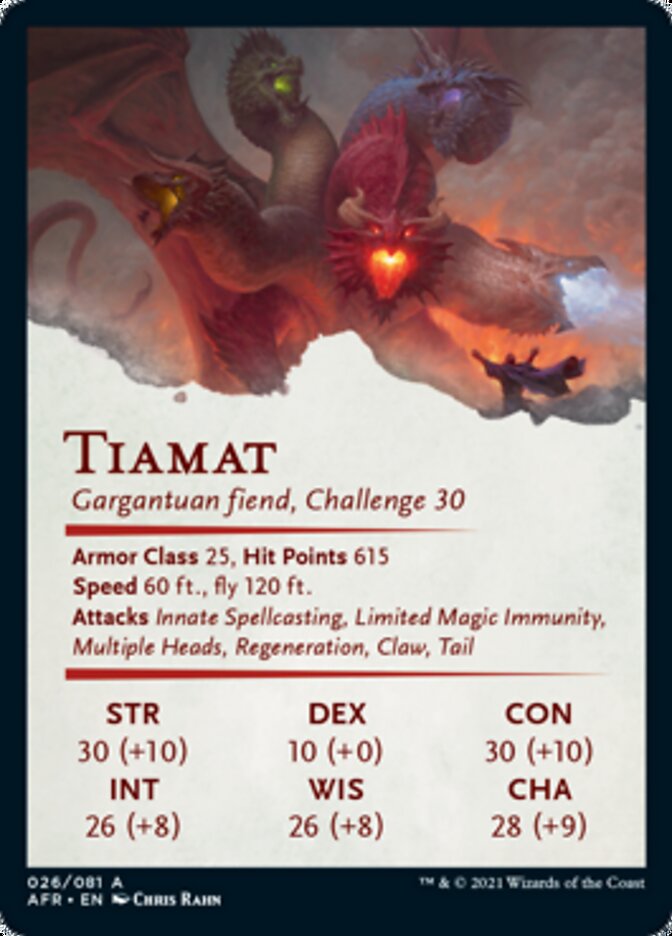 Tiamat Art Card [Dungeons & Dragons: Adventures in the Forgotten Realms Art Series] | Galaxy Games LLC