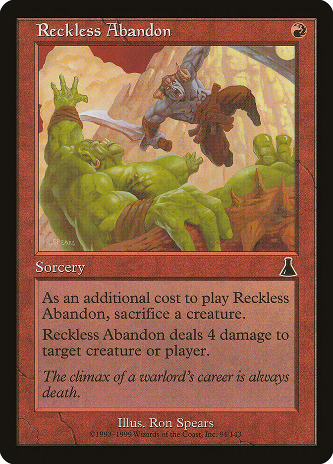 Reckless Abandon [Urza's Destiny] | Galaxy Games LLC