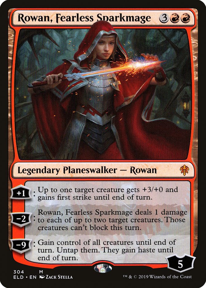 Rowan, Fearless Sparkmage [Throne of Eldraine] | Galaxy Games LLC