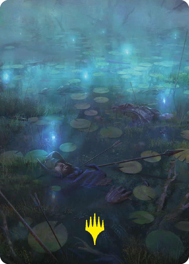 The Dead Marshes Art Card (Gold-Stamped Signature) [The Lord of the Rings: Tales of Middle-earth Art Series] | Galaxy Games LLC