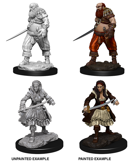 WizKids Deep Cuts Unpainted Miniatures: Pirates | Galaxy Games LLC