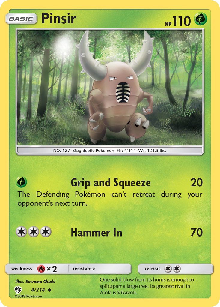 Pinsir (4/214) [Sun & Moon: Lost Thunder] | Galaxy Games LLC