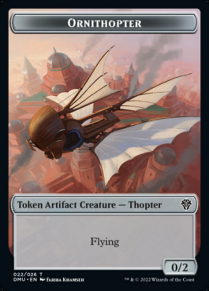 Bird (002) // Ornithopter Double-sided Token [Dominaria United Tokens] | Galaxy Games LLC