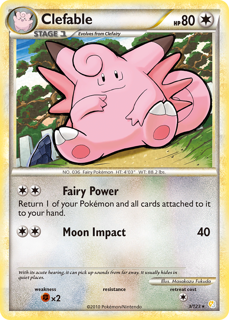 Clefable (3/123) [HeartGold & SoulSilver: Base Set] | Galaxy Games LLC