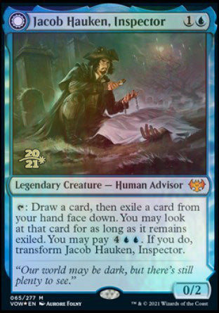 Jacob Hauken, Inspector // Hauken's Insight [Innistrad: Crimson Vow Prerelease Promos] | Galaxy Games LLC