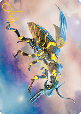 Zabaz, the Glimmerwasp Art Card (Gold-Stamped Signature) [Modern Horizons 2 Art Series] | Galaxy Games LLC