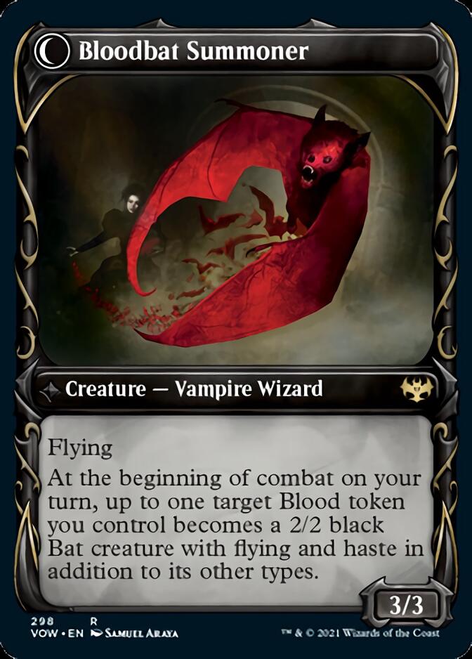 Voldaren Bloodcaster // Bloodbat Summoner (Showcase Fang Frame) [Innistrad: Crimson Vow] | Galaxy Games LLC