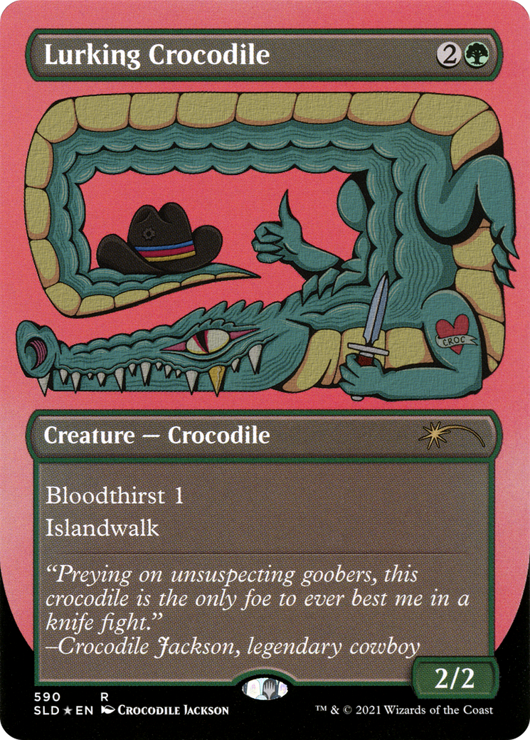 Lurking Crocodile (Foil Etched) [Secret Lair Drop Promos] | Galaxy Games LLC