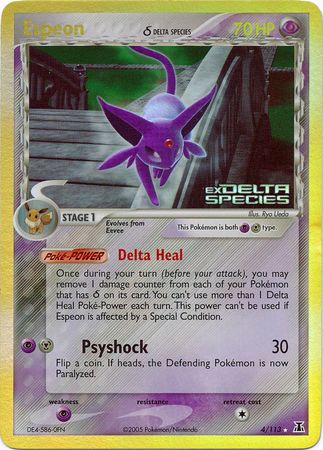 Espeon (4/113) (Delta Species) (Stamped) [EX: Delta Species] | Galaxy Games LLC