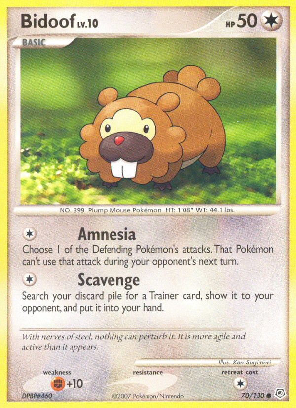 Bidoof (70/130) [Diamond & Pearl: Base Set] | Galaxy Games LLC