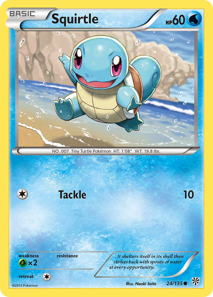 Squirtle (24/135) [Black & White: Plasma Storm] | Galaxy Games LLC