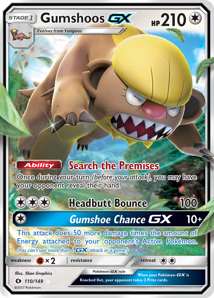 Gumshoos GX (110/149) [Sun & Moon: Base Set] | Galaxy Games LLC