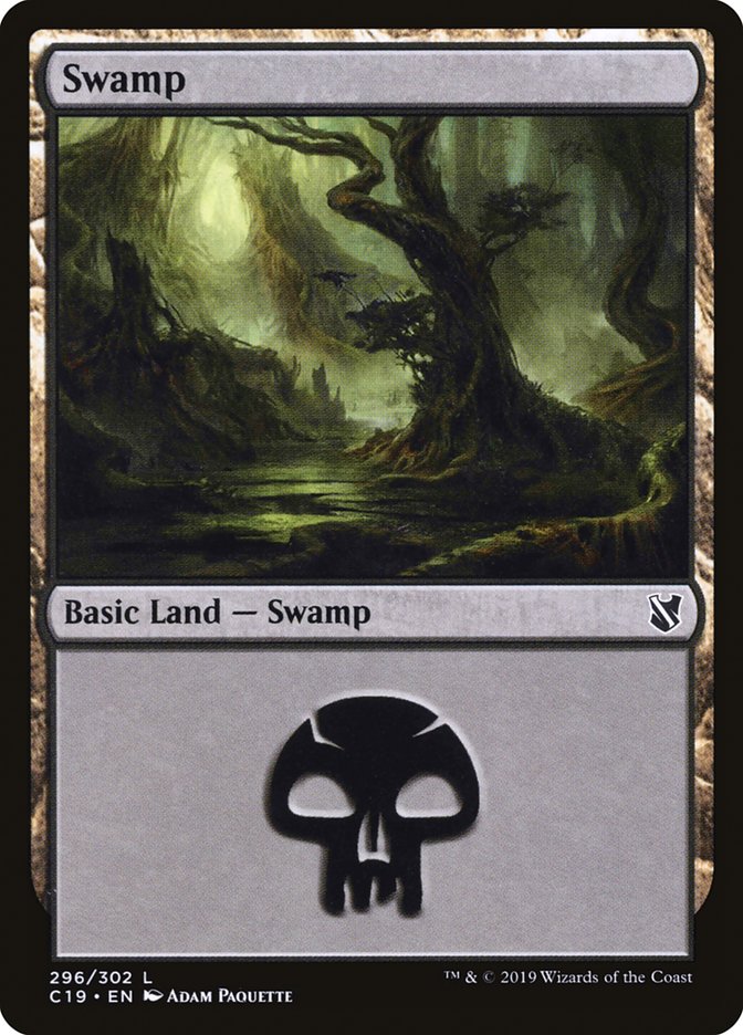 Swamp (296) [Commander 2019] | Galaxy Games LLC