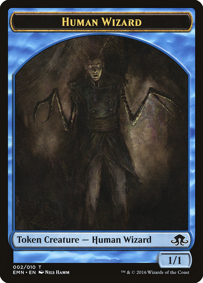 Human Wizard Token [Eldritch Moon Tokens] | Galaxy Games LLC