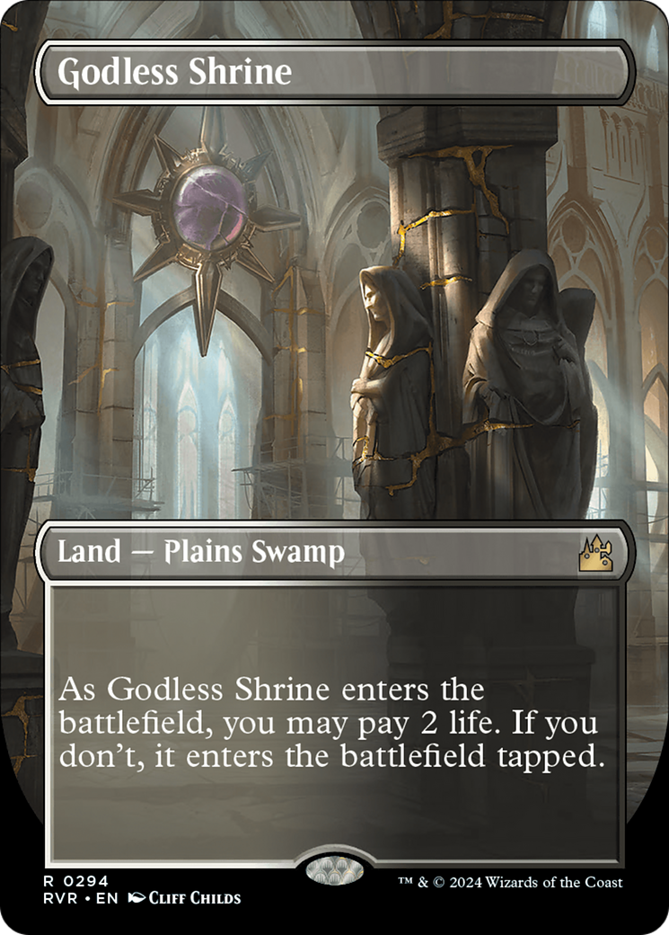 Godless Shrine (Borderless) [Ravnica Remastered] | Galaxy Games LLC