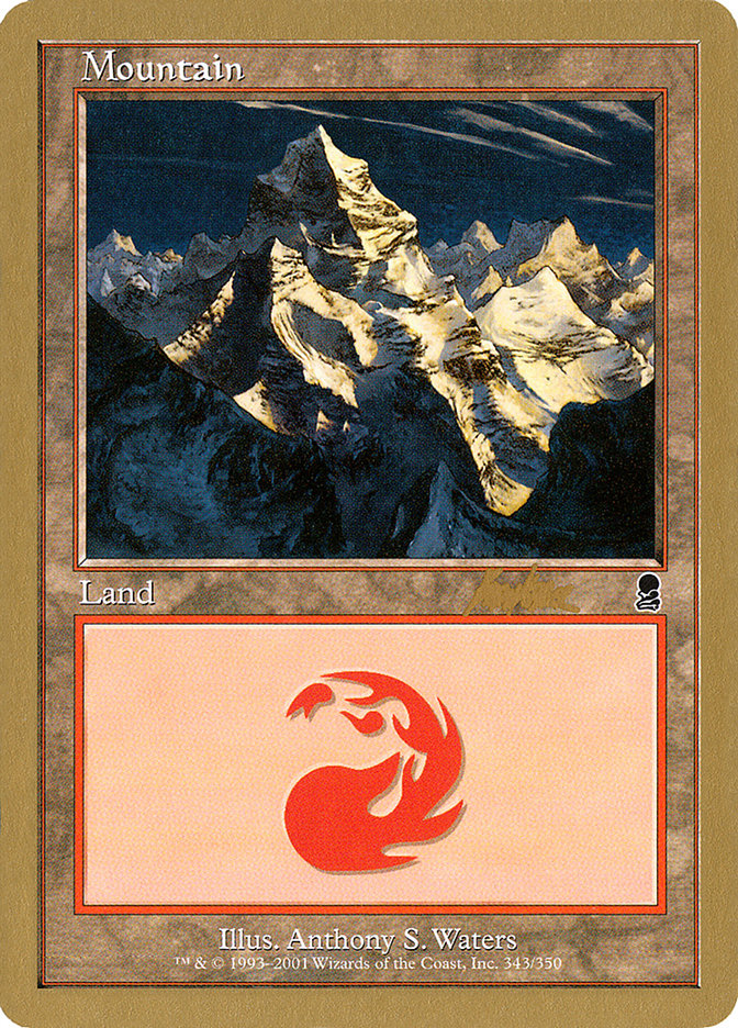 Mountain (bk343) (Brian Kibler) [World Championship Decks 2002] | Galaxy Games LLC