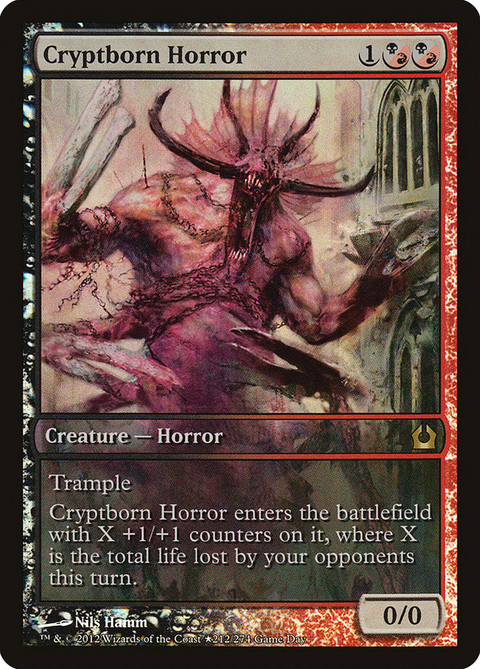 Cryptborn Horror (Game Day) (Extended Art) [Return to Ravnica Promos] | Galaxy Games LLC