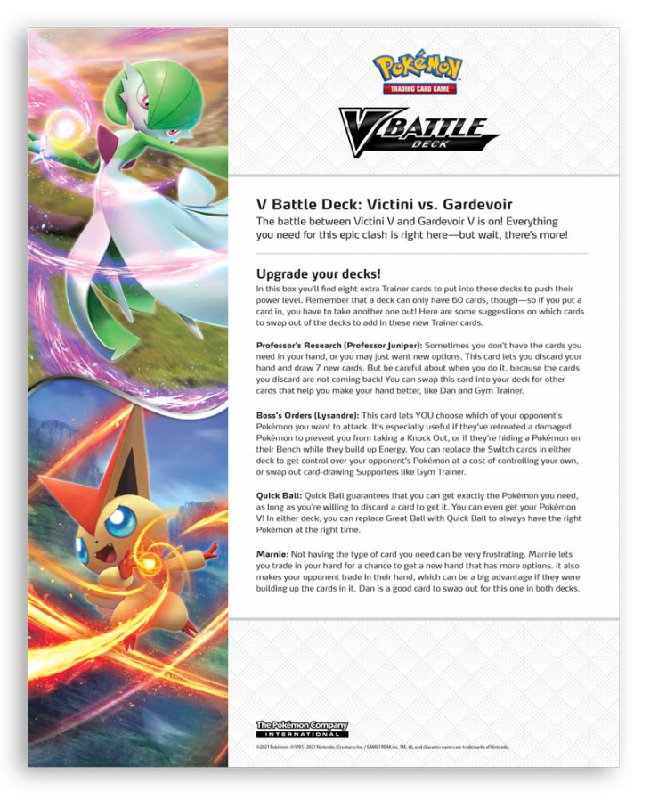 Sword & Shield: Battle Styles - V Battle Deck (Victini vs. Gardevoir) | Galaxy Games LLC