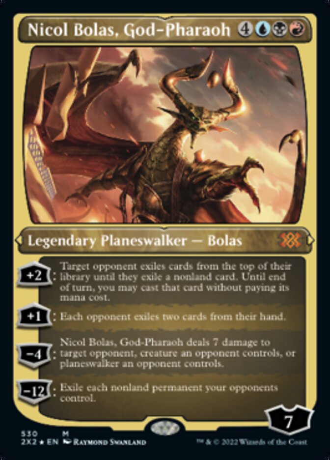 Nicol Bolas, God-Pharaoh (Foil Etched) [Double Masters 2022] | Galaxy Games LLC
